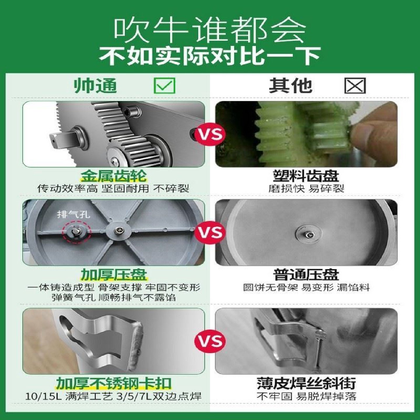 千家汇多功能不锈钢台式绞肉机大功率全自动商用碎肉打肉灌肠机,厨房/烹饪用具,绞肉机/碎肉宝,淘宝优惠券,粉丝福利购,淘宝优惠卷