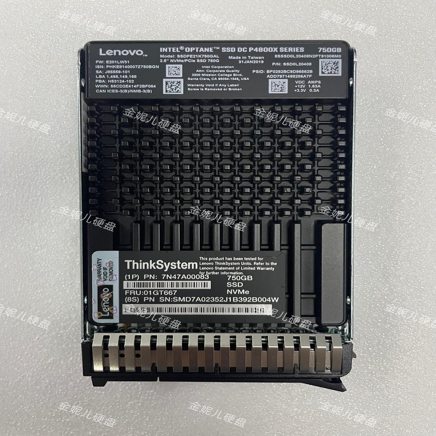 【请询价】LENOVO P4800X 750G U2 NVME 01G