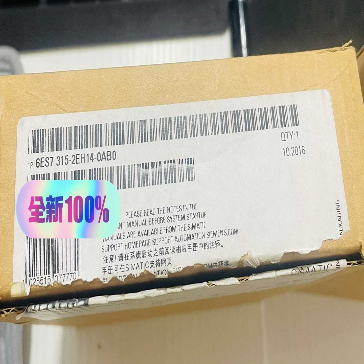 议价6ES7315-2EH1t4-0AB0原装仅开封现货/维修