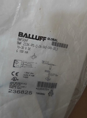 【询价】BALLUFFBMF00HF巴鲁夫传感器BMF 23