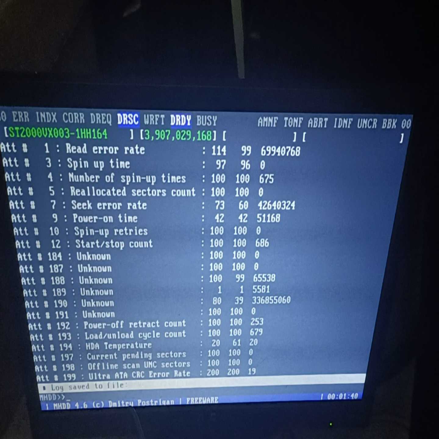 议价希捷2000G拆机硬盘正常使用,实物图,测试图,省内包邮圆