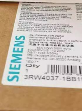 议价3RW4037-1BB15西门子S2 63 A 37kW软起动器3RW40371BB15现货