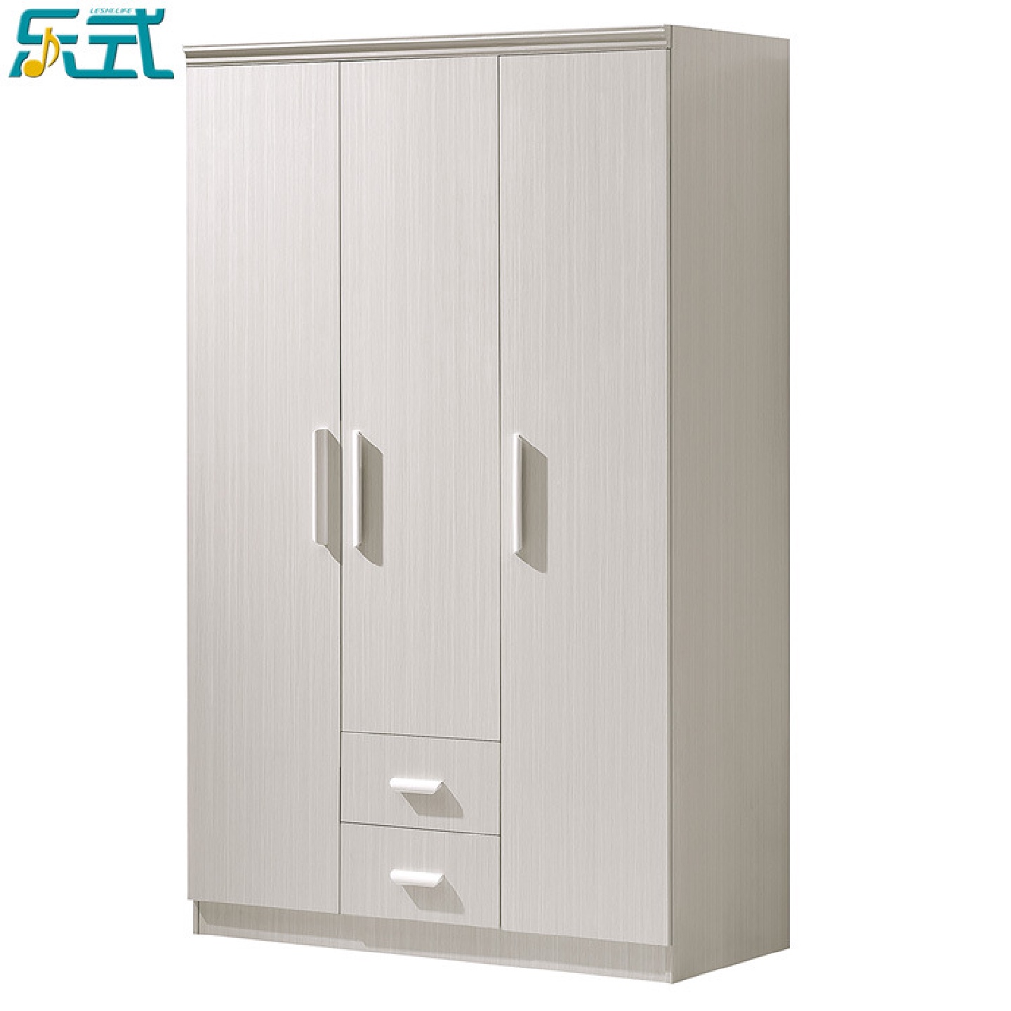 现代简约拉门木制板式简易2门3门卧室儿童大衣橱整体衣柜