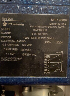 NeoDyn压力开关160P46CC3全新原装-议价