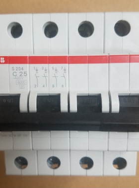 议价原装ABB微型断路器  S204-C25  4P  25A