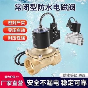 喷泉音乐黄铜水下防水控制电磁阀24v水阀220v4分6分1寸1.2寸1.5寸