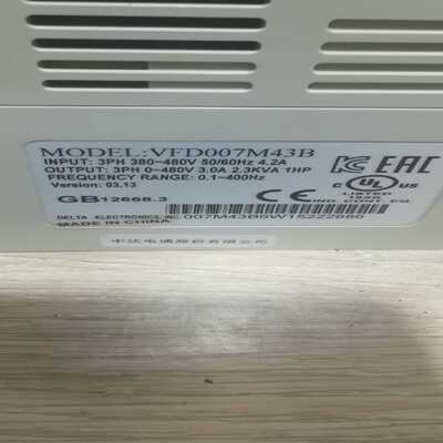 台达变频器VFD007M43B0.75KW380-议价