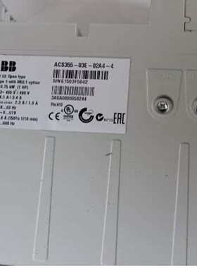 议价ABB变频器ACS355-03E-05A6-4三相380V原装2.2KW全新正品质保