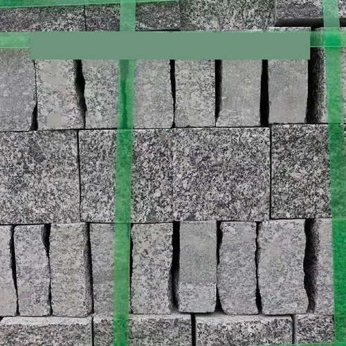 天然自然面马蹄石芝麻黑灰小方块小料石花岗岩小弹石大理石地砖