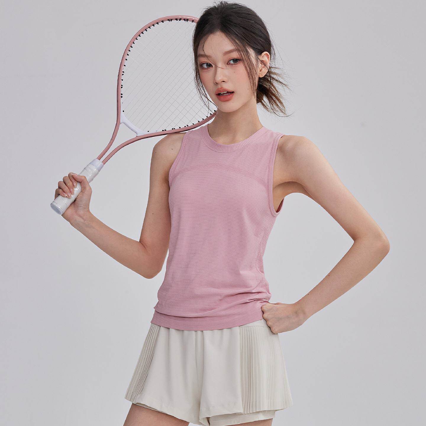 2026新款运动背心女速干无袖瑜伽服上衣T恤外穿弹力健身套装薄款