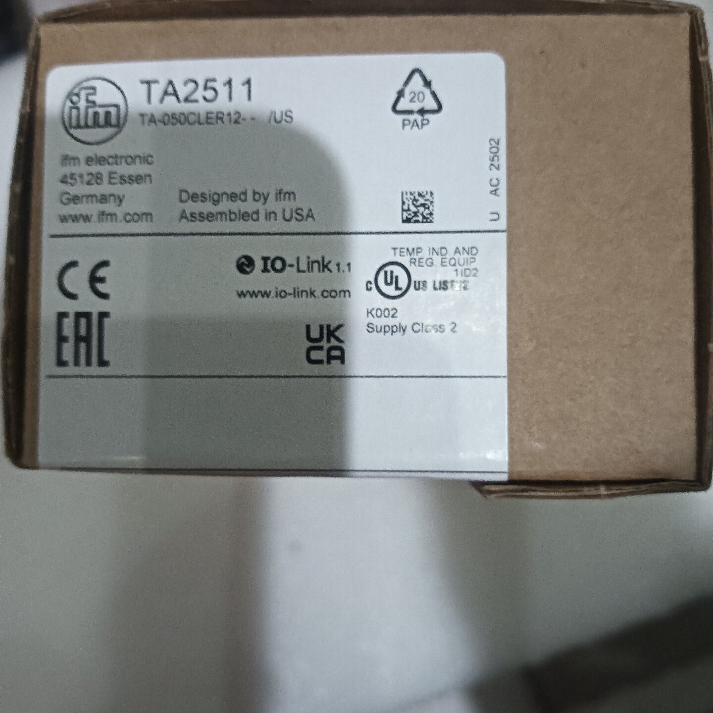 工程剩余全新原装正品易福门TA2511现货一个实物照片未-议价