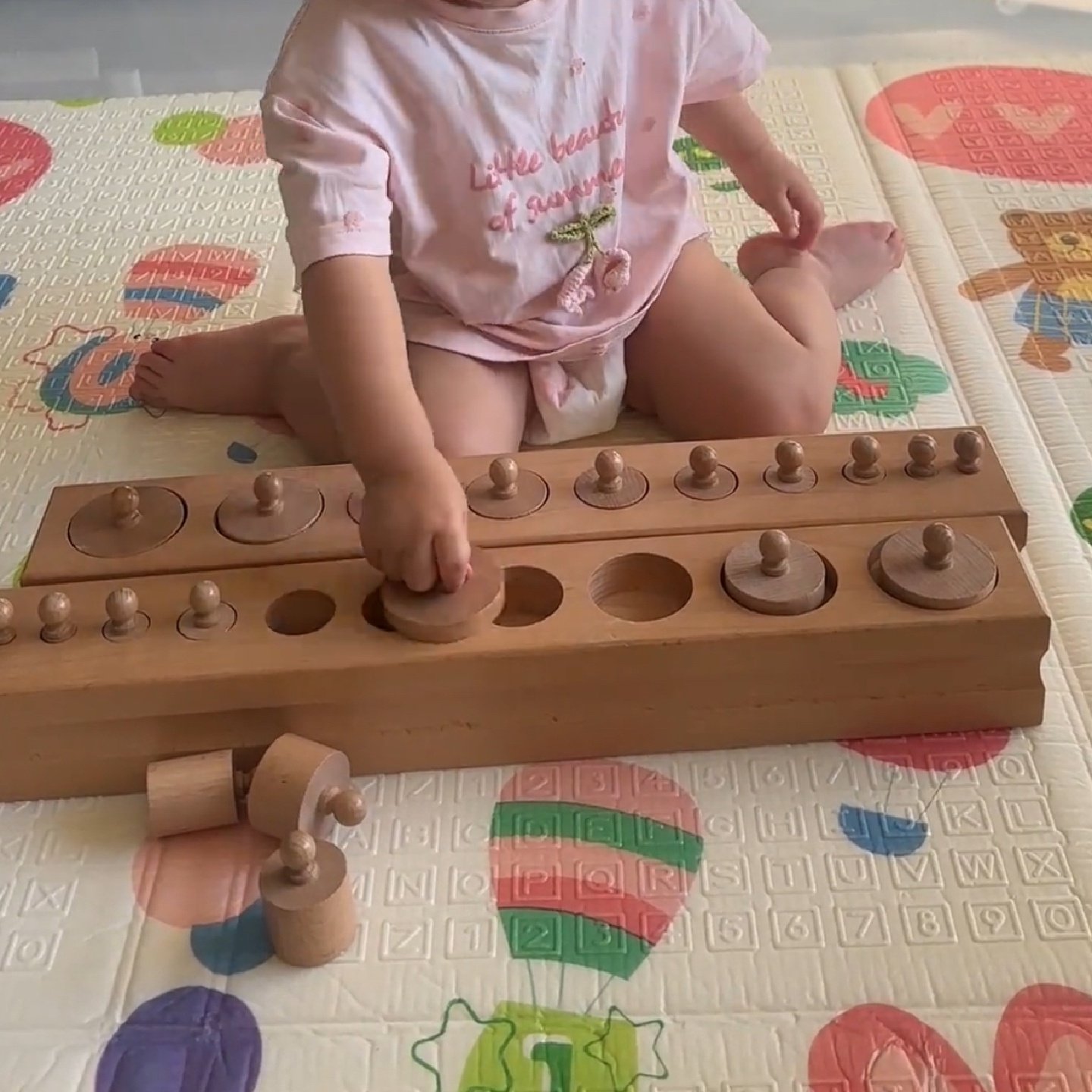 认知感官积木新款简约趣味早教玩具插座圆柱体13岁婴幼儿童