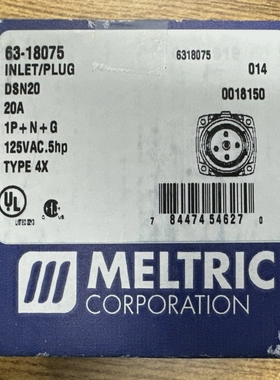 MELTRIC63-18075INLET/PLUGDSN2020A1P125VAC5HP**NEWI