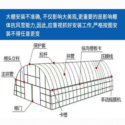 大棚骨架全套养殖大棚全套种植大棚温室养鸡羊猪牛棚蔬菜大棚钢管