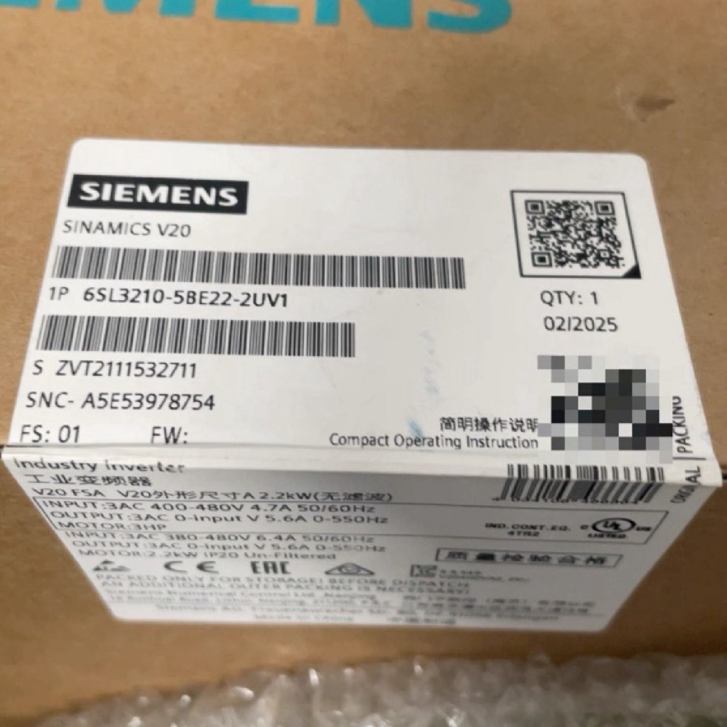 议价6Sl32105Be222Uv1 Frequency Converter适用