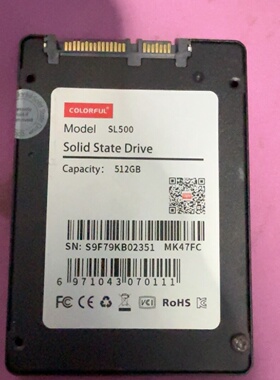 议价七彩虹SL500512固态sata接口7mm薄盘使用议价