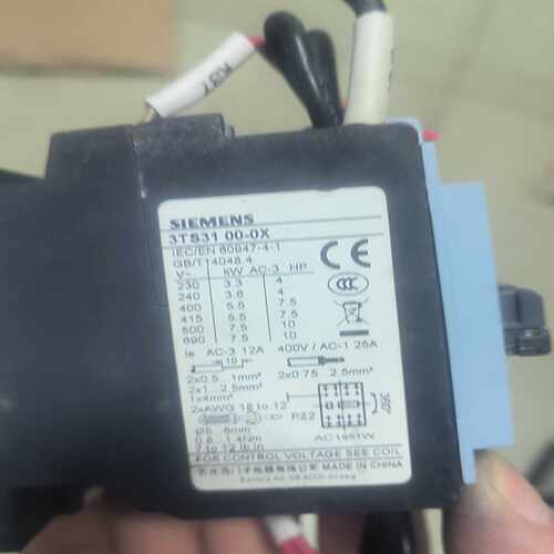 咨询-交流接触器:3TS31，00一0X，12A，29个