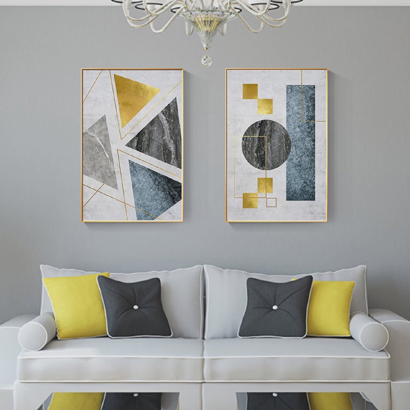 抽象几何图形装饰画餐厅玄关主卧室床头背景墙画挂画客厅沙发现代