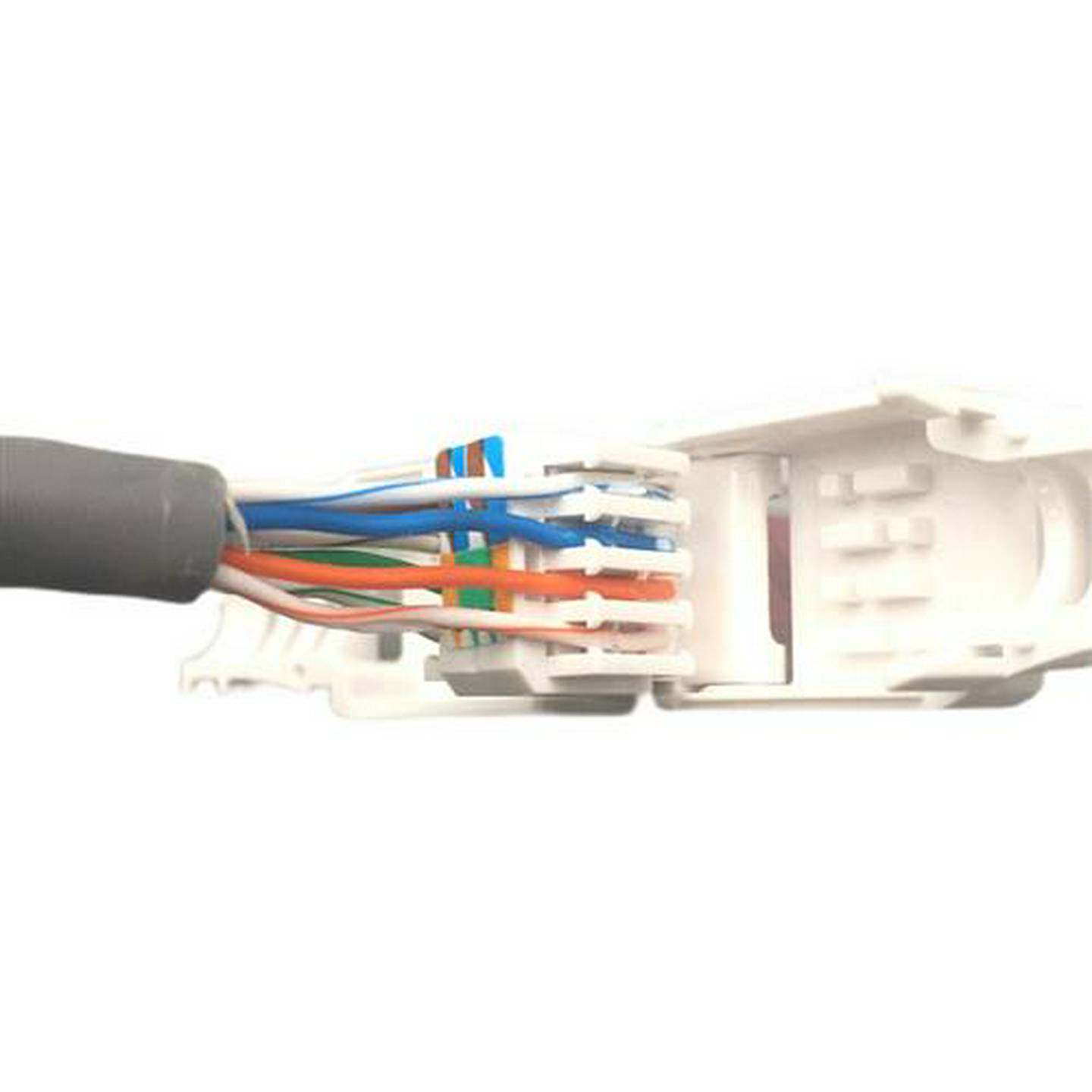 免压水晶头超五5六6类千兆免工具接网线头七类家用免打对接头