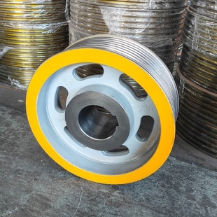 适用于东芝电梯曳引轮CV330CV320主机轮67槽电梯曳引轮导向轮配件