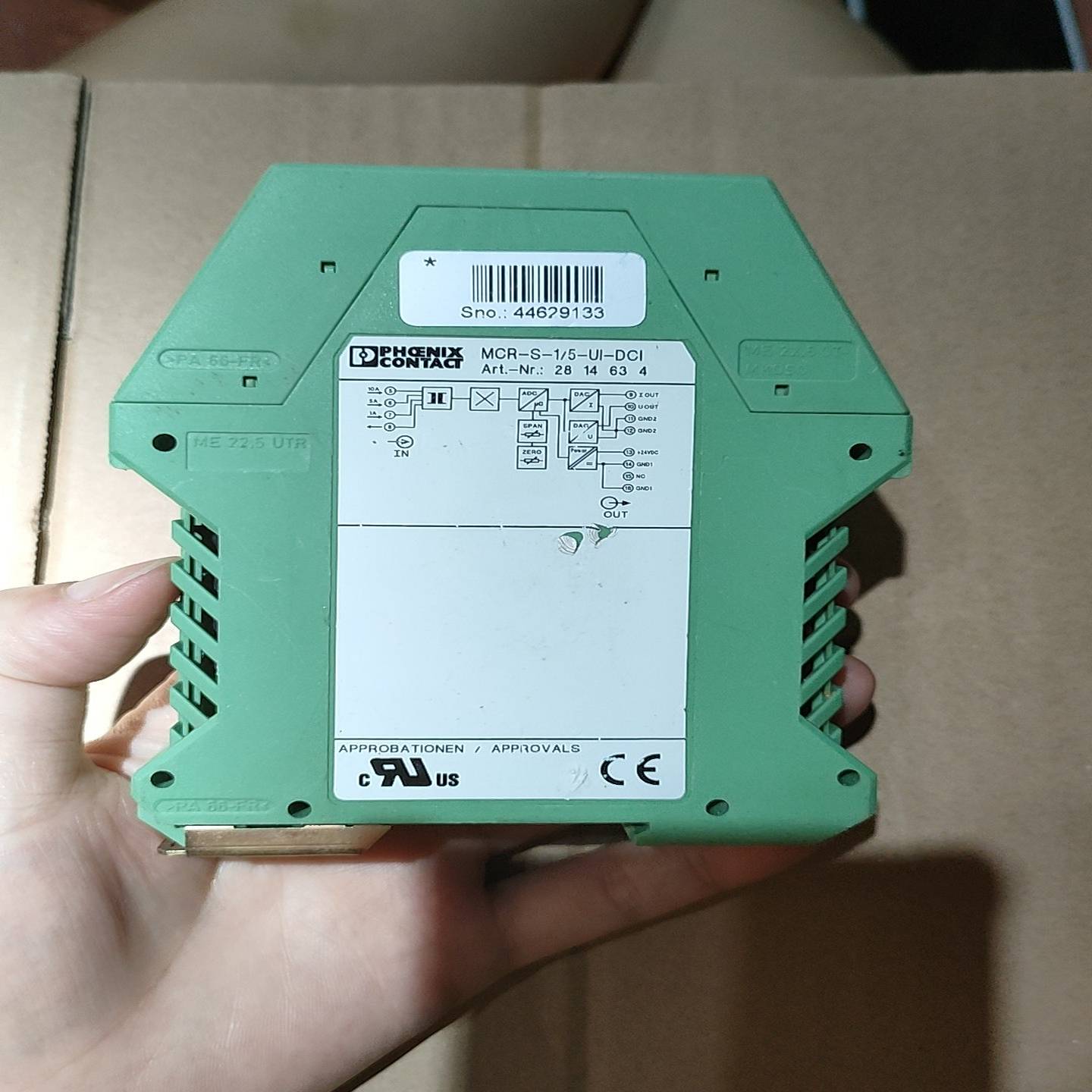 议价菲尼克斯电流变B送器MCR-S-1/5-UI-DCI，正品拆机现货/维修