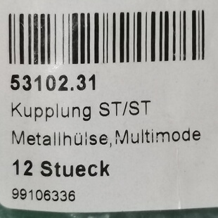 【询价】RoHS 53102.31, Kupplung ST/ST