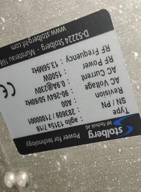 议价Stollberg RF射频电源1500W功率1356
