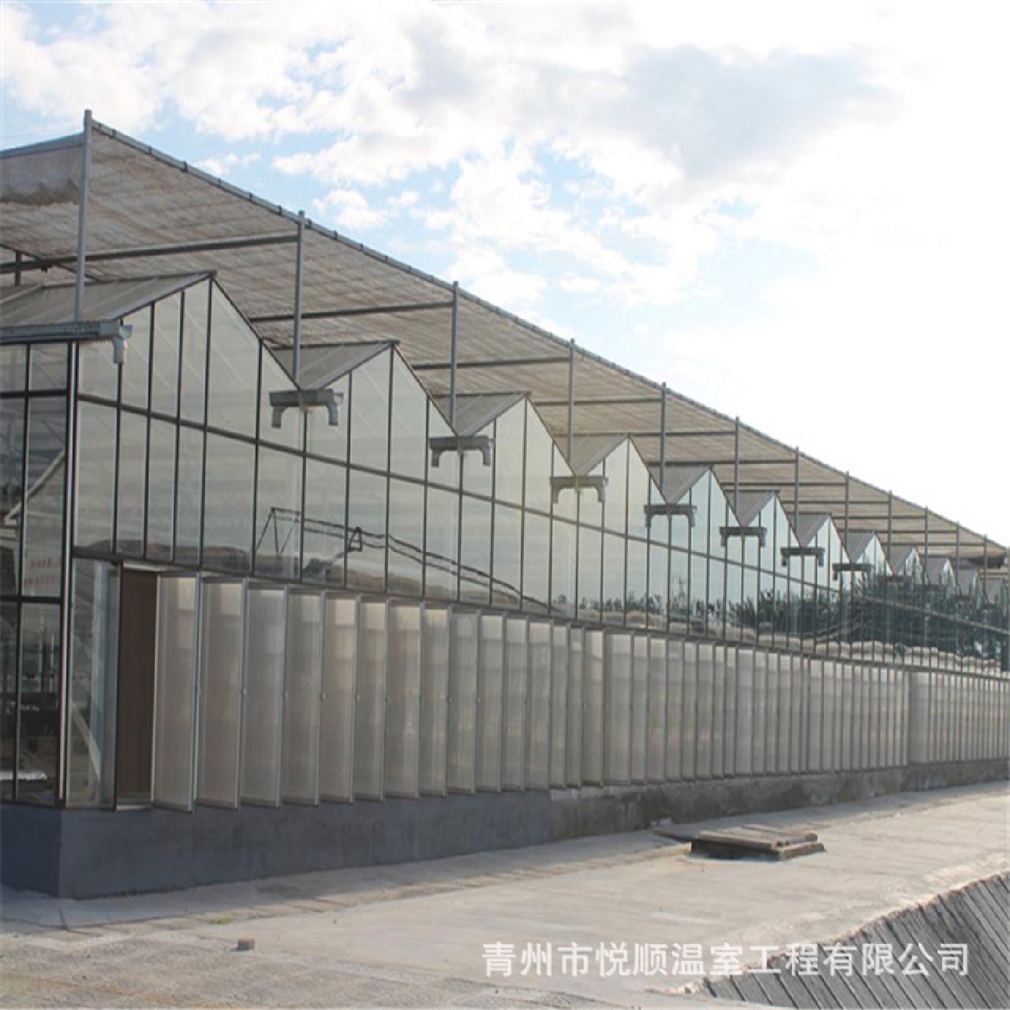 文洛型连栋智能玻璃温室花卉农业养殖温室大棚工程