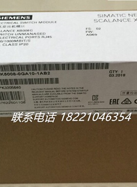 议价6GK5008-0GA10-1AB2西门子XB008G乙太网交换机6GK50080GA101A