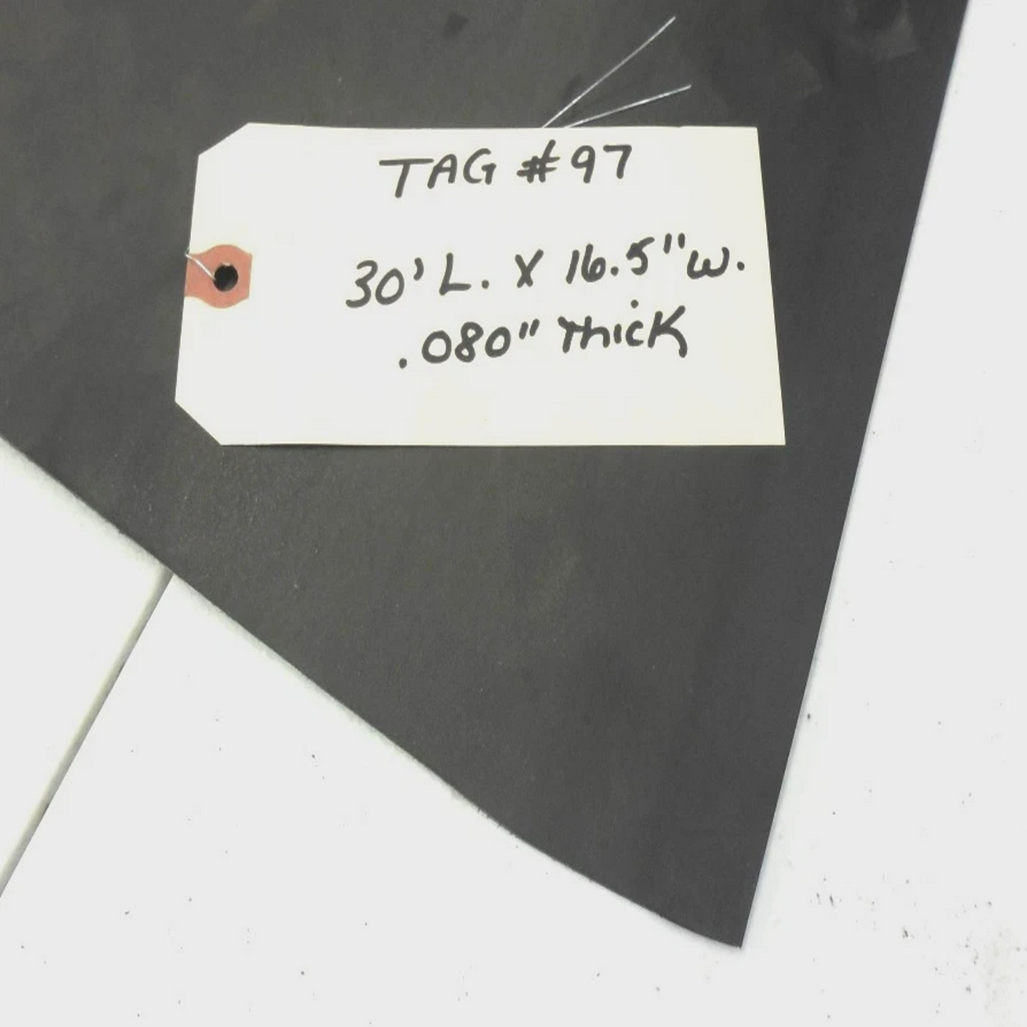 未知品牌CONVEYOR皮带,30'x16.5英寸黑色橡胶柔软上衣,织布