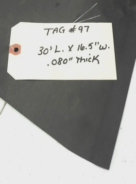 未知品牌CONVEYOR皮带,30'x16.5英寸黑色橡胶柔软上衣,织布