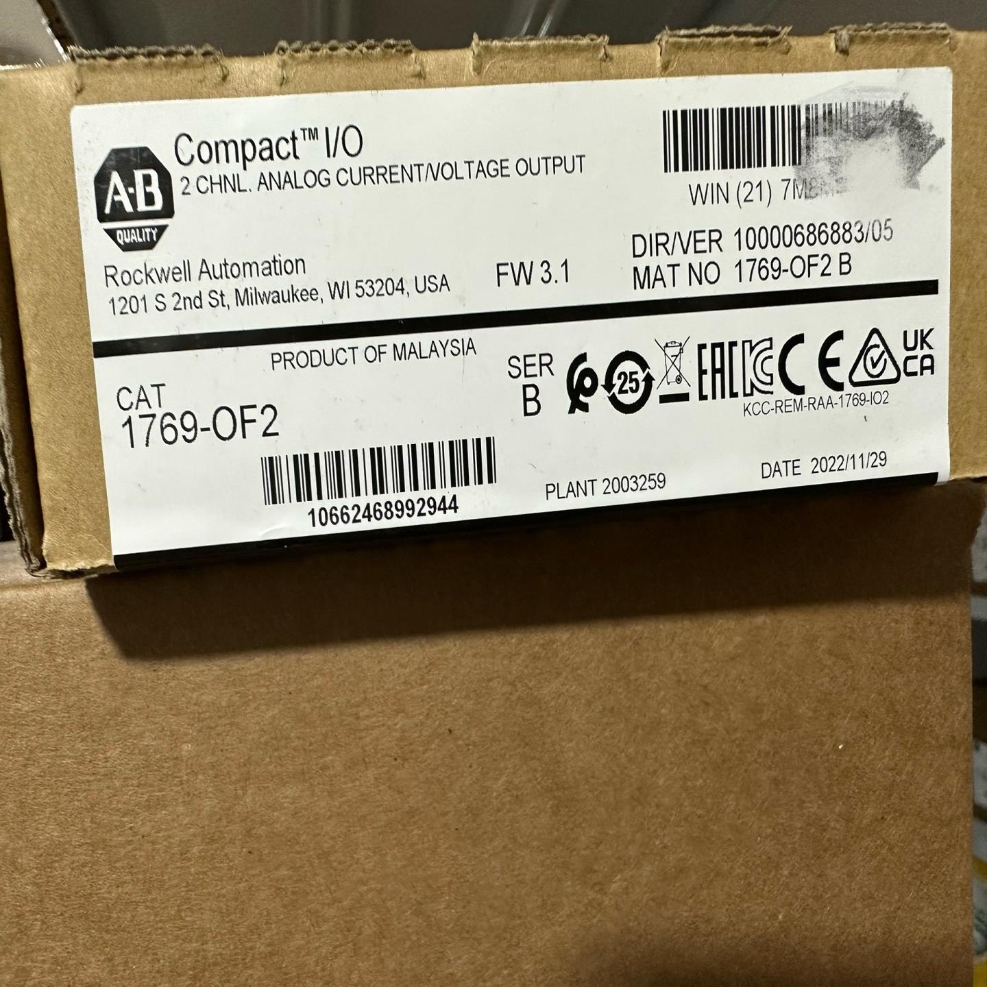 (询价)AB模块 1769-OF2 原标，2022年底新