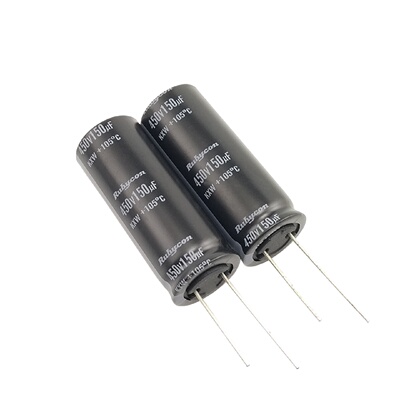 红宝石450V 150UF铝电解电容器 主机电源用KXW直插式滤波电容 Rub