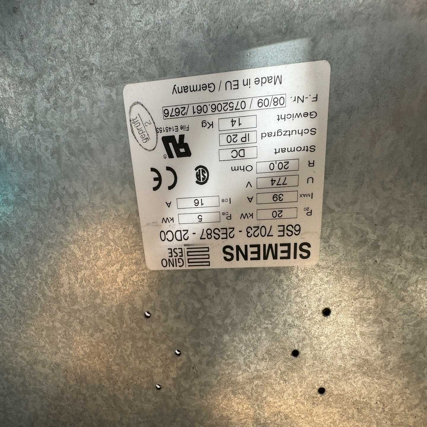 滤波器6SE7023-2ES87-2DC0一台,,询价