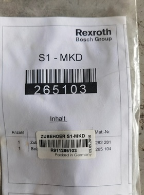 S1MKDR911265103力士乐插头