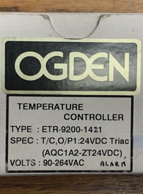 OGDEN ETR92001421 TEMPERATURE CONTROLLER 90264VAC *NEW IN BO
