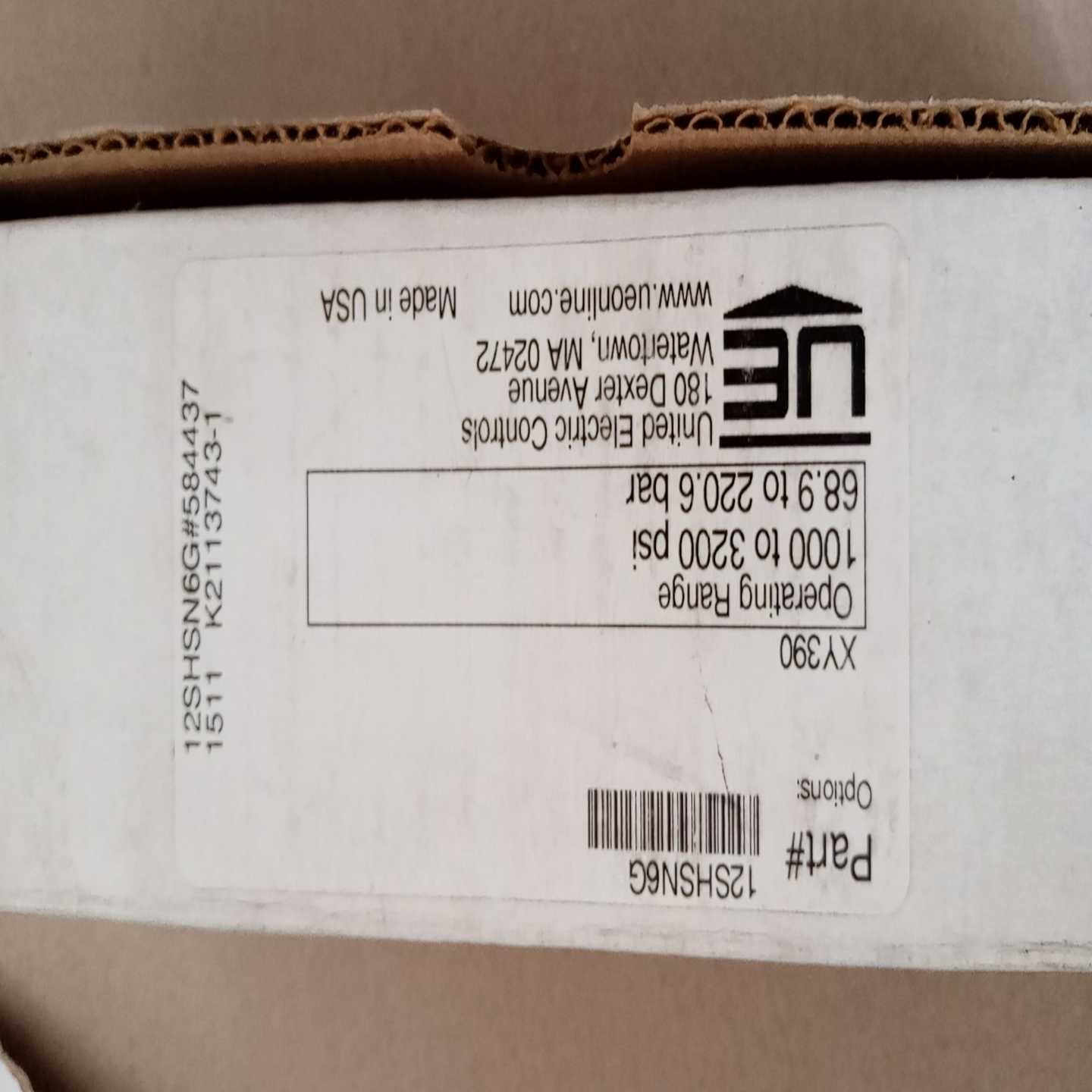 美国UE压力开关12SHSN6GXY390