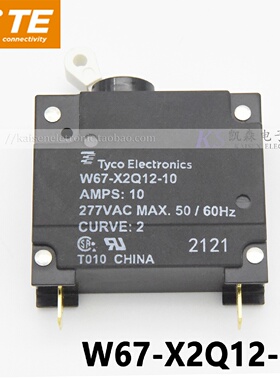 W67-X2Q12-10 Tyco 10A 5-1393252-5 0.2-50Amps电磁断路器UL CSA