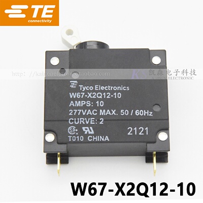 W67-X2Q12-10 Tyco 10A 5-1393252-5 0.2-50Amps电磁断路器UL CSA