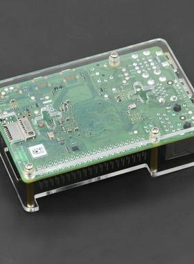树莓派4代RaspberryPi4B外壳双层透明亚克力保护盒子支持装风扇