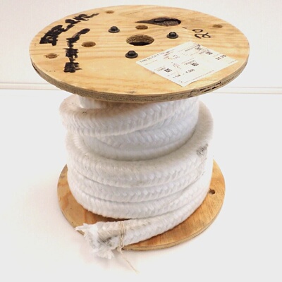 5490 SILICAT FIBERGLASS 1 14 ROPE NEW PARTIAL ROLL