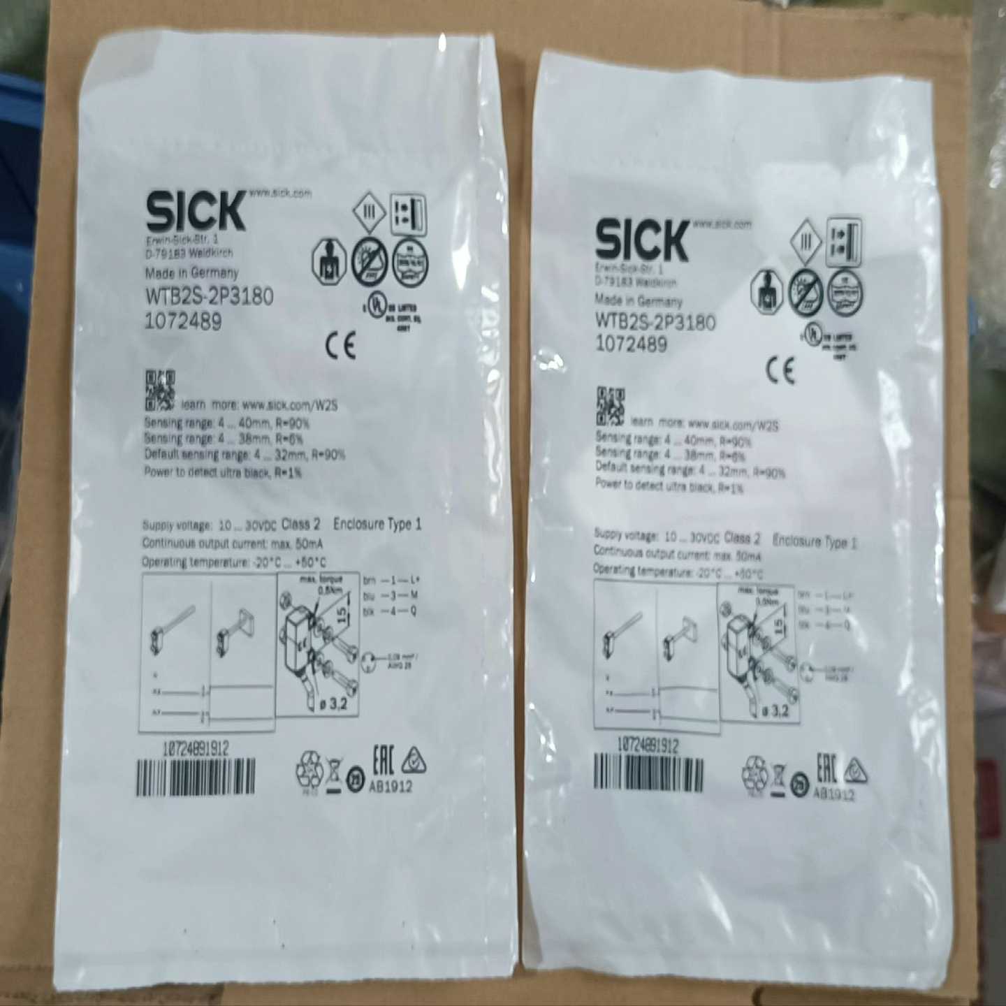 询价~德国西克SICK传感器WTB2S-2P3180，订货号1