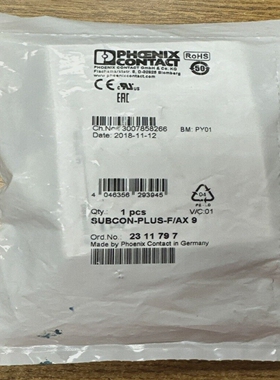 PHOENIXCONTACTSUBCON-PLUS-F/AX9BUSCONNECTOR**NEWINB
