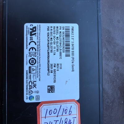 三星PM9A33.84TPcie.4.0U.2接口G议价