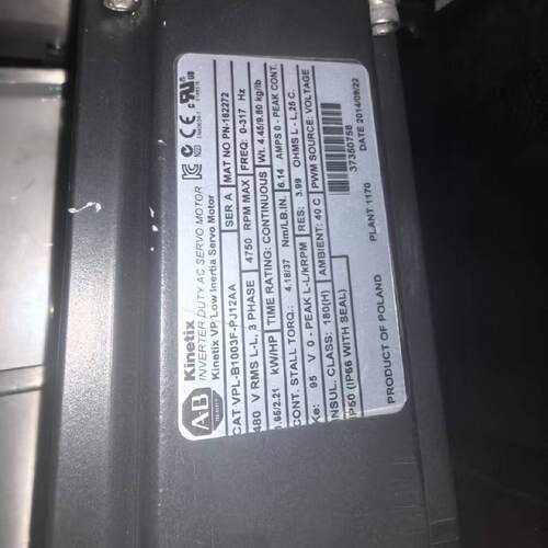 【询价】AB  伺服电机VPL-B1003F-PJ12AA