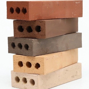 60x240红色别墅外墙条砖切片网红窑变灰色米黄阳台复古陶土劈开砖