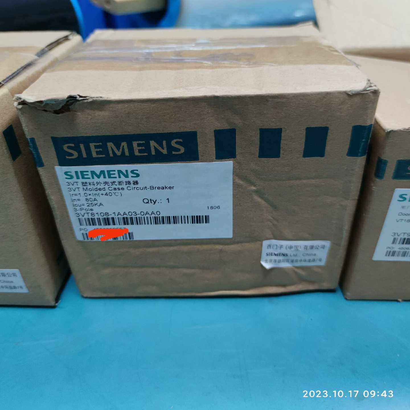 【议价】3VT8108-1AA03-0AA0，断路器，