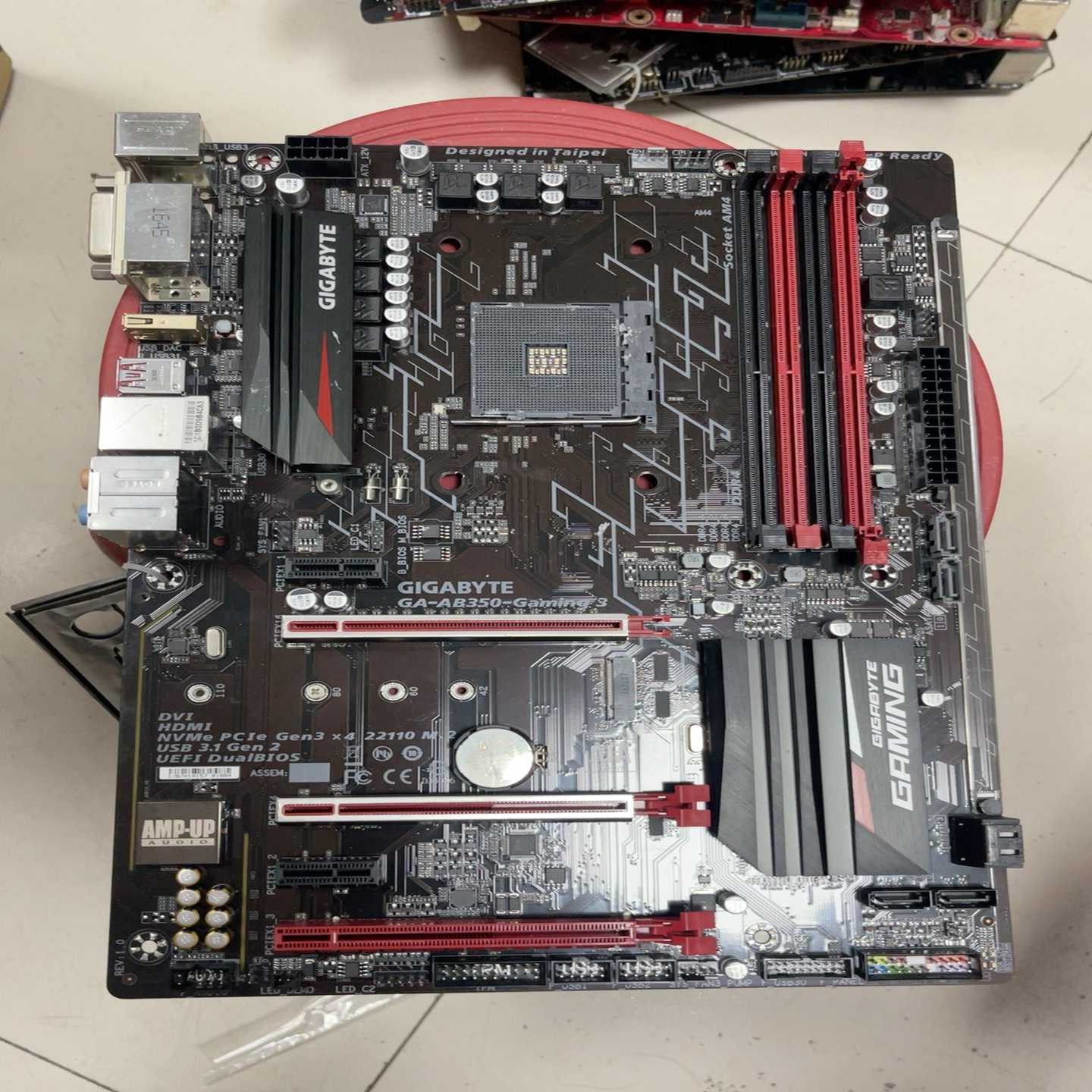 （议价）技嘉AB350-Gaming3大板有挡片底座已升级bi