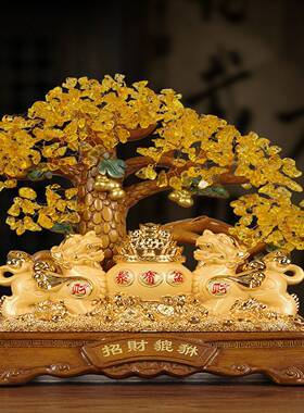 采购产品财树招财，水晶财树，皮绣饰品，聚宝盆，客厅，办公室开