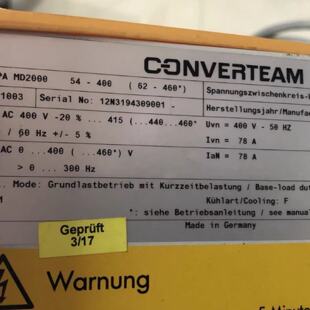 【询价】CONVERTEAM变频器ALSPA MD2000